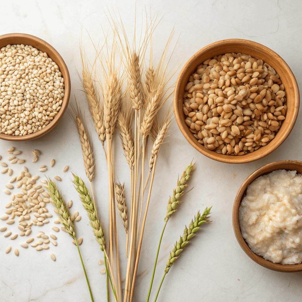 Wheat baby food from 6 months Wheat for babies - baby food and BLW preparation