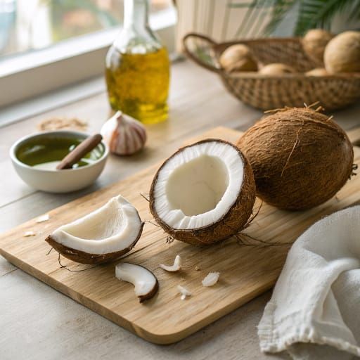 Coconut baby food from 6 months Coconut for babies - baby food and BLW preparation