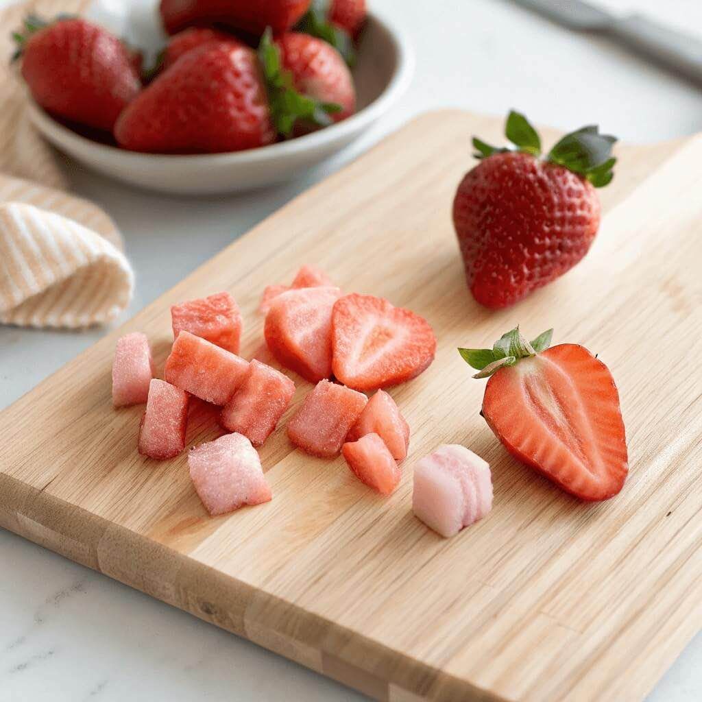 Strawberry baby food from 6 months Strawberry for babies - baby food and BLW preparation