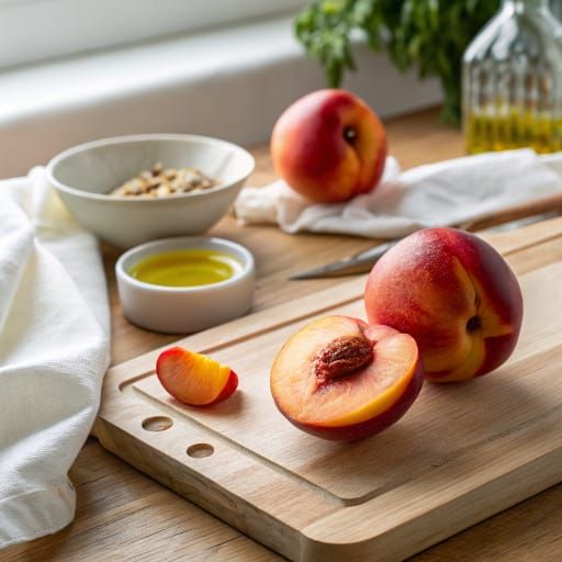 Nectarine for babies - baby food and BLW preparation
