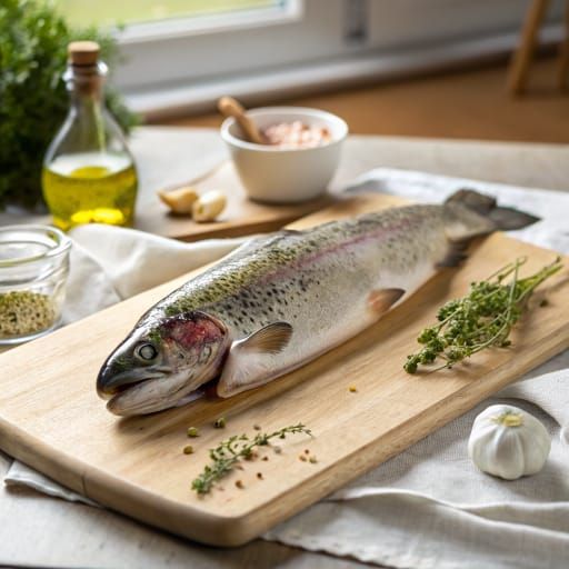Trout for babies - baby food and BLW preparation